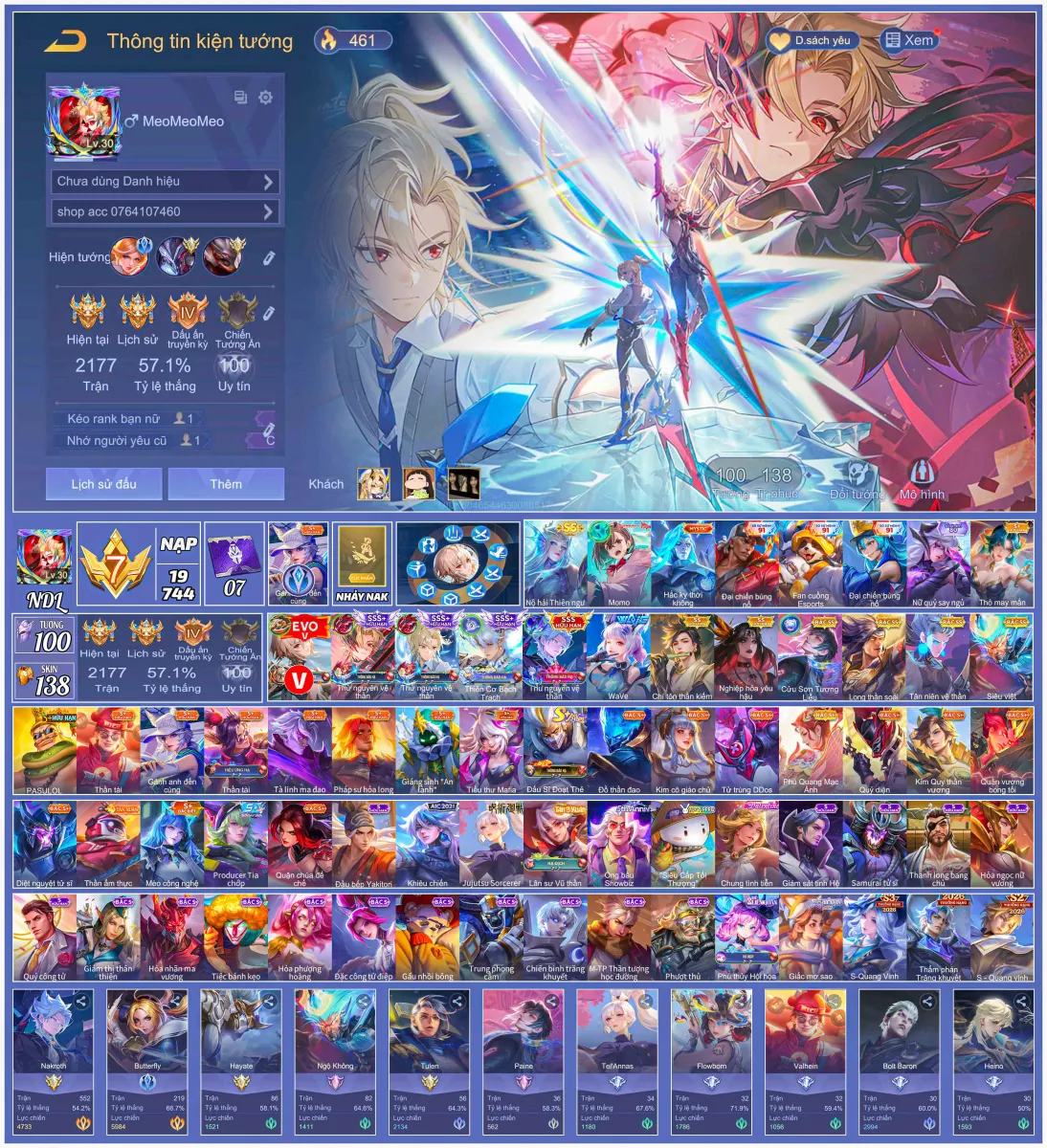 Tài khoản game: Acc skin nam cực chất