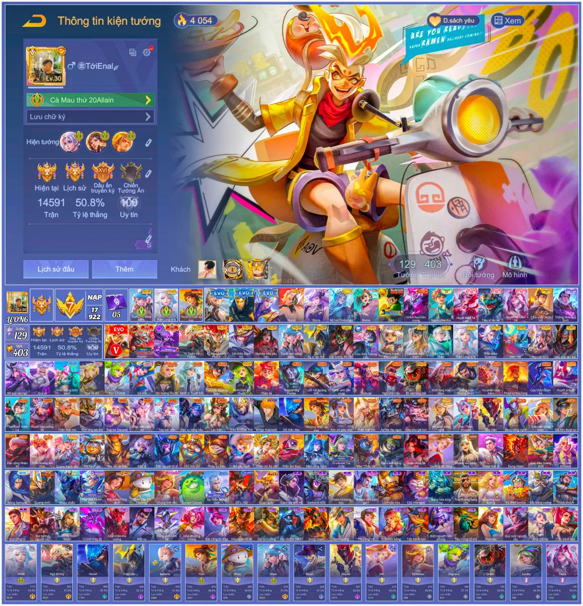 Tài khoản game: Ngộ Không 5, Billow, Gildur hợp tác xịn