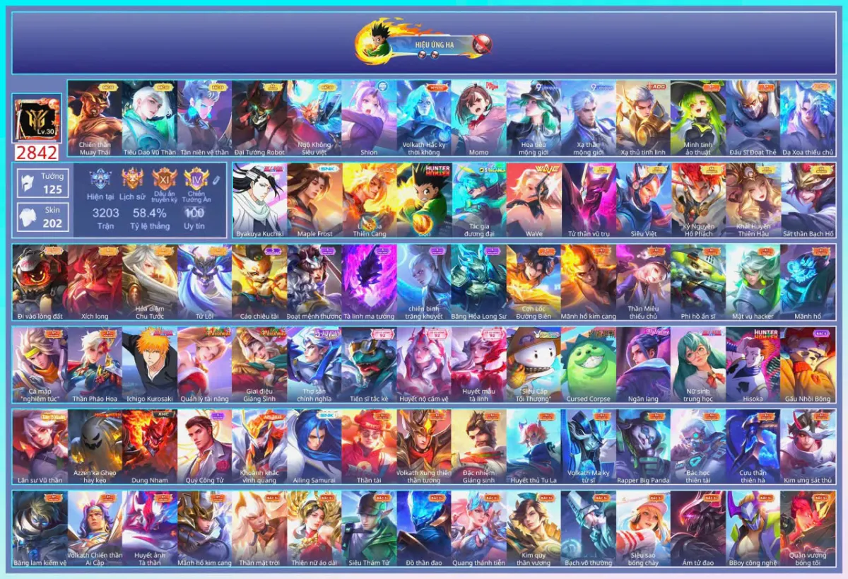 Tài khoản game: Murad Ryo Hợp tác hiếm và dàn skin 2s